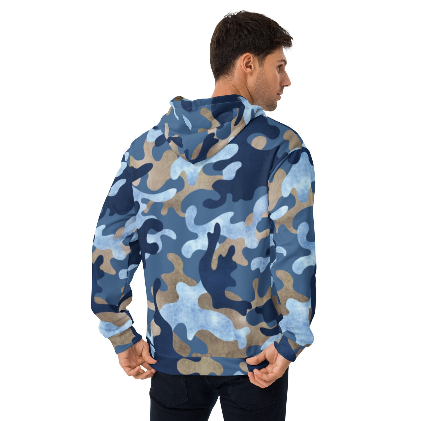 Unisex Blue Camo Hoodie