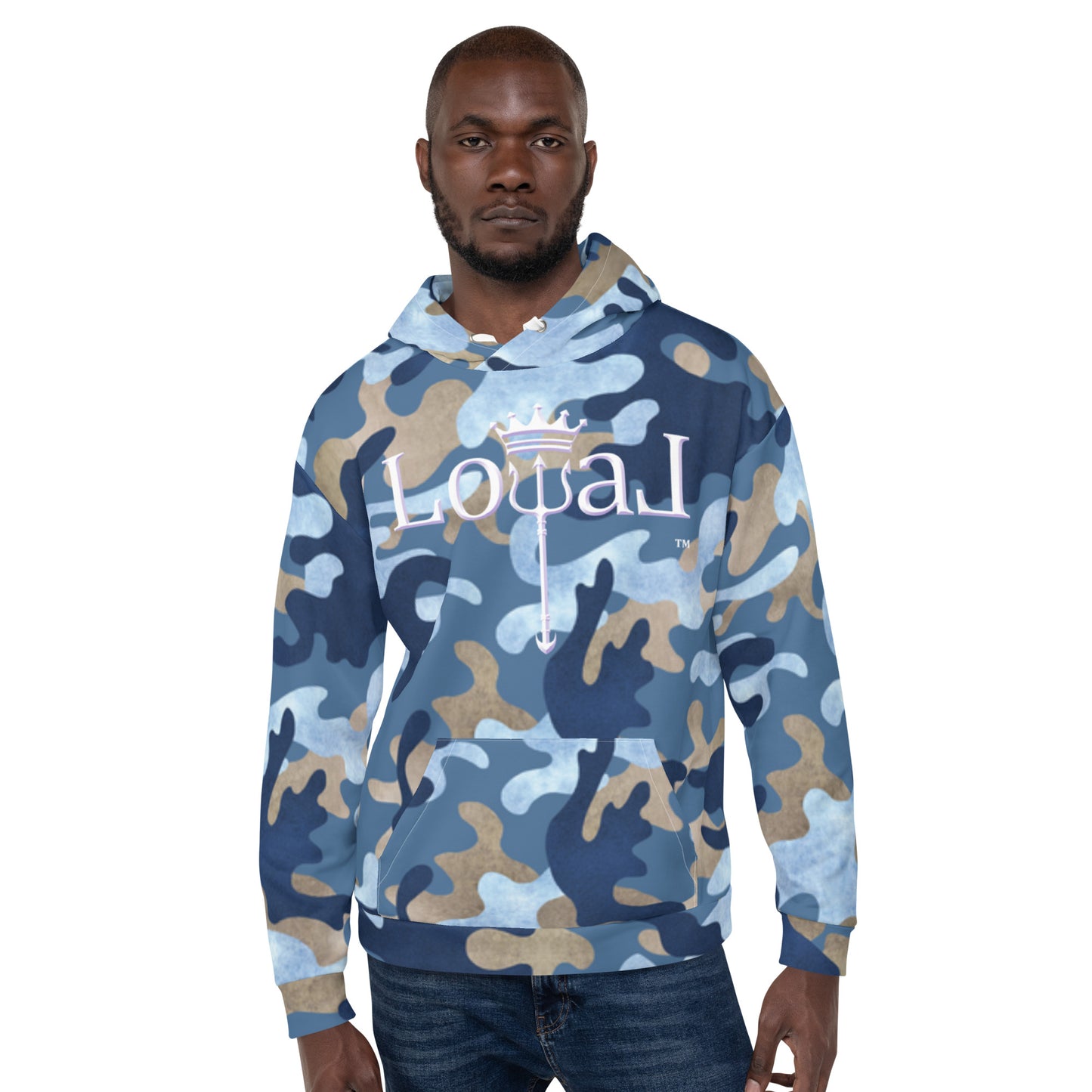 Unisex Blue Camo Hoodie