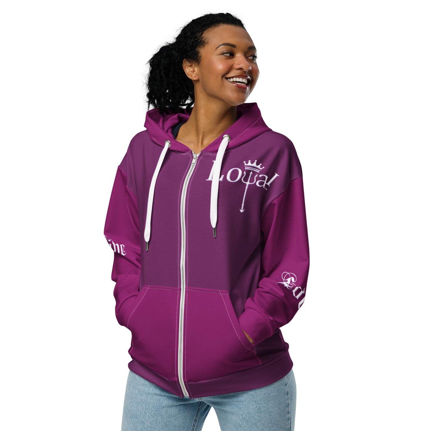 Live, Love, LoyaL Unisex zip hoodie